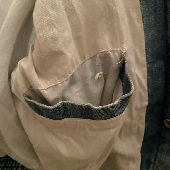 Vintage Guess Marciano Back To The Future Guess 2 Tone Denim Jean Jacket SMALL - Picture 5 of 7